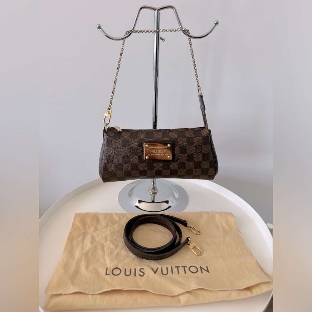 LV Damier Ebene Eva Pochette Clutch (Discontinued)